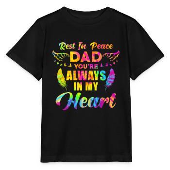 Commemoration Of The Date of Death Deceased Father Gift - Stanley/Stella MINI CREATOR Kids’ T-Shirt - black - Front - Mikhail (115cm)