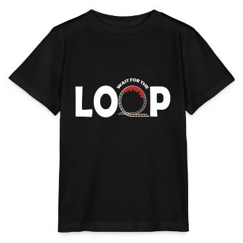 Wait For The Loop Roller Coaster Fair - Stanley/Stella MINI CREATOR Kids’ T-Shirt - black - Front - Mikhail (115cm)