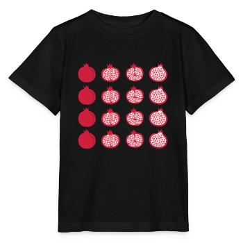 Granatapfel Shirt - Stanley/Stella Kinder T-Shirt MINI CREATOR  - Schwarz - Vorne - Mikhail (115cm)
