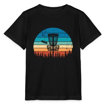 Vintage Disc Golf Retro Distressed Sunset - T-shirt bio MINI CREATOR Stanley/Stella Enfant - noir - Devant - Mikhail (115cm)