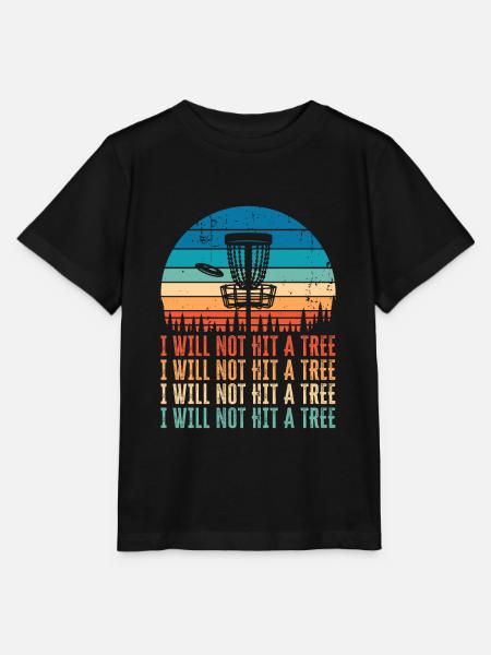 Śmieszny Disc Golf Tree Gift Distressed Vintage - Stanley/Stella T-shirt MINI CREATOR til børn - sort