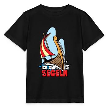 Das Altersheim kann warten ich geh segeln - Stanley/Stella Kinder T-Shirt MINI CREATOR  - Schwarz - Vorne - Mikhail (115cm)