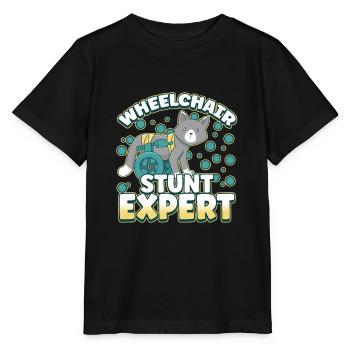 Handicap Wheelchair Design for an Amputation - Stanley/Stella MINI CREATOR Kids’ T-Shirt - black - Front - Mikhail (115cm)