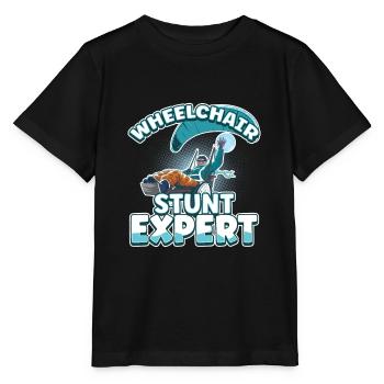 Handicap Wheelchair Design for an Amputation - Stanley/Stella MINI CREATOR Kids’ T-Shirt - black - Front - Mikhail (115cm)