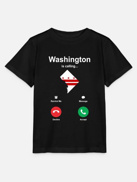 Washington-skyline - Stanley/Stella Kinder T-Shirt MINI CREATOR - Schwarz