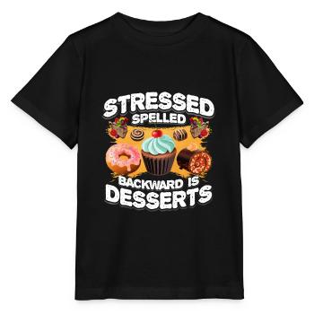 Cupcakes Desserts Gift - Stanley/Stella MINI CREATOR Kids’ T-Shirt - black - Front - Mikhail (115cm)
