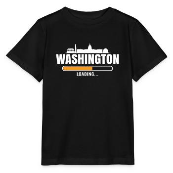 Washington-skyline - Stanley/Stella Kinder T-Shirt MINI CREATOR  - Schwarz - Vorne - Mikhail (115cm)