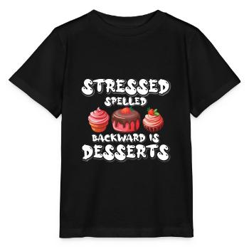 Stressed Magic Desserts Gift - Stanley/Stella MINI CREATOR Kids’ T-Shirt - black - Front - Mikhail (115cm)
