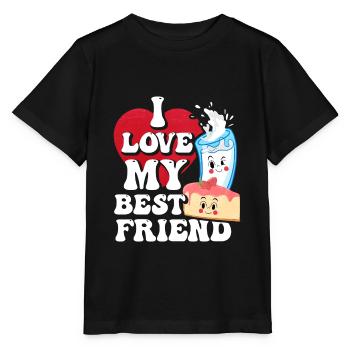 Milk Desserts Gift - Stanley/Stella MINI CREATOR Kids’ T-Shirt - black - Front - Mikhail (115cm)
