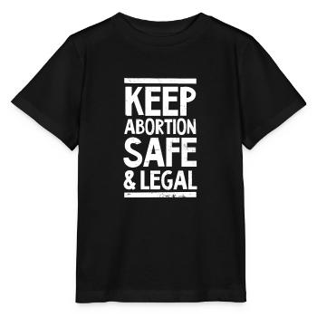 Roe v Wade Pro Choice Keep Abortion Safe And Legal - Stanley/Stella MINI CREATOR Kids’ T-Shirt - black - Front - Mikhail (115cm)