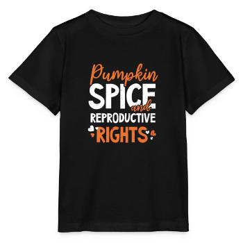 Roe v Wade Pro Choice Pumpkin Spice Reproductive - Stanley/Stella MINI CREATOR Kids’ T-Shirt - black - Front - Mikhail (115cm)