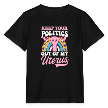 Roe v Wade Pro Choice Halten Sie die Politik aus meinem heraus - Stanley/Stella Kinder T-Shirt MINI CREATOR  - Schwarz - Vorne - Mikhail (115cm)