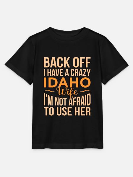 Verrücktes Idaho ehefrau geschenk - Stanley/Stella Kinder T-Shirt MINI CREATOR - Schwarz