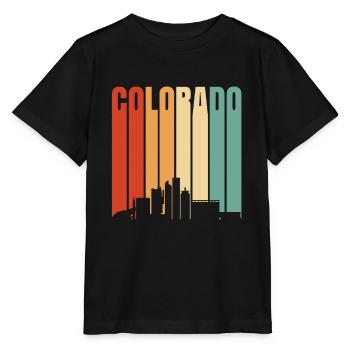 Cadeau de paysage urbain du Colorado - T-shirt bio MINI CREATOR Stanley/Stella Enfant - noir - Devant - Mikhail (115cm)