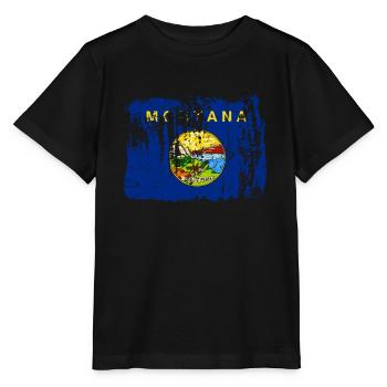 Proud Montana resident gift - Stanley/Stella MINI CREATOR Kids’ T-Shirt - black - Front - Mikhail (115cm)