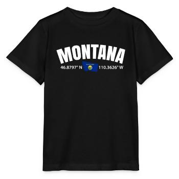 Montana Abenteurer Geschenk - Stanley/Stella Kinder T-Shirt MINI CREATOR  - Schwarz - Vorne - Mikhail (115cm)