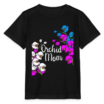 Orchidée Fête des mères Cadeau Fleuriste Orchidée - T-shirt bio MINI CREATOR Stanley/Stella Enfant - noir - Devant - Mikhail (115cm)