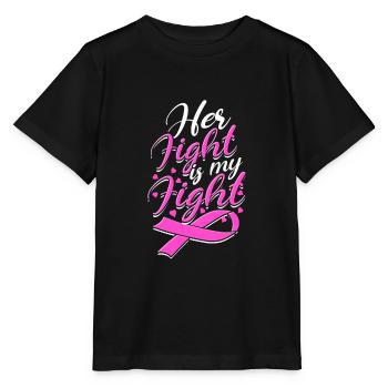 Ihr Kampf ist - Brustkrebs-Kämpferin - Stanley/Stella Kinder T-Shirt MINI CREATOR  - Schwarz - Vorne - Mikhail (115cm)