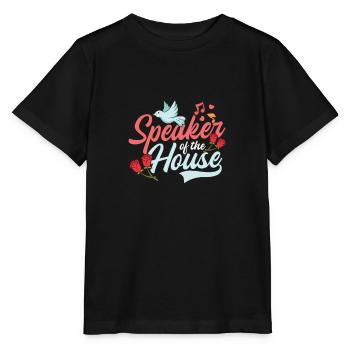 Speaker Speaker In The House - Stanley/Stella MINI CREATOR Kids’ T-Shirt - black - Front - Mikhail (115cm)