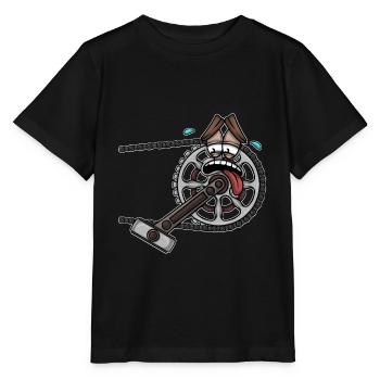 Cyclists Cycling Bicycle Sprocket Bicycle - Stanley/Stella MINI CREATOR Kids’ T-Shirt - black - Front - Mikhail (115cm)