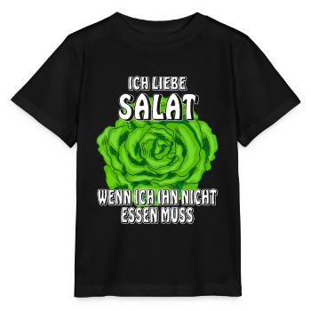 ICH LIEBE SALAT - Stanley/Stella Kinder T-Shirt MINI CREATOR  - Schwarz - Vorne - Mikhail (115cm)