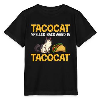 Tacocat Taco Chat Chat Chat Fast Food - T-shirt bio MINI CREATOR Stanley/Stella Enfant - noir - Devant - Mikhail (115cm)