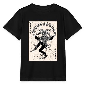 JOKER Karte Spielkarten Joker Kostüm Karte Karneva - Stanley/Stella Kinder T-Shirt MINI CREATOR  - Schwarz - Vorne - Mikhail (115cm)