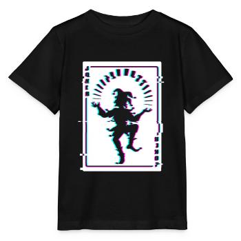 JOKER Karte Spielkarten Joker Kostüm Karte Karneva - Stanley/Stella Kinder T-Shirt MINI CREATOR  - Schwarz - Vorne - Mikhail (115cm)