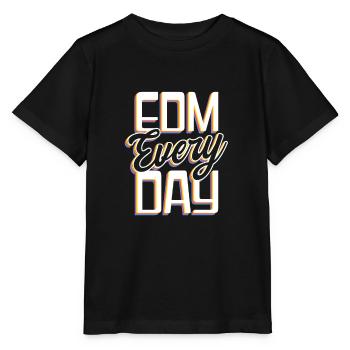 EDM Rave Techno EDM jeden Tag - Stanley/Stella Kinder T-Shirt MINI CREATOR  - Schwarz - Vorne - Mikhail (115cm)