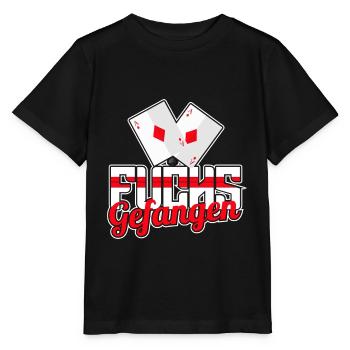 Doppelkopf Fuchs gefangen Kartenspiel - Stanley/Stella Kinder T-Shirt MINI CREATOR  - Schwarz - Vorne - Mikhail (115cm)