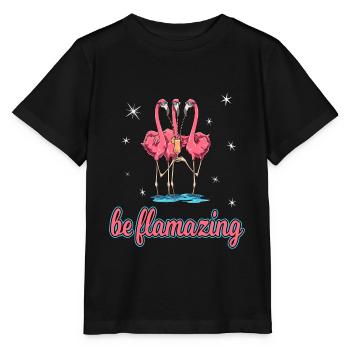 Be Flamazing - Stanley/Stella Kinder T-Shirt MINI CREATOR  - Schwarz - Vorne - Mikhail (115cm)