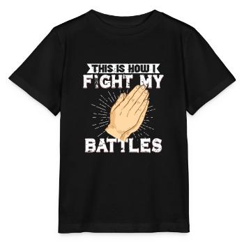 Jésus Christianisme Dieu Prière Prière Pasteur - T-shirt bio MINI CREATOR Stanley/Stella Enfant - noir - Devant - Mikhail (115cm)