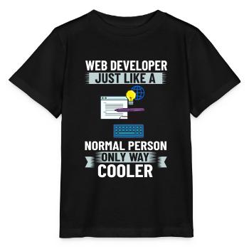 Web Development Web Developer Developer Manager - Stanley/Stella MINI CREATOR Kids’ T-Shirt - black - Front - Mikhail (115cm)
