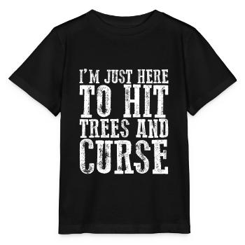 I'm Just Here To Hit Trees And Curse 2 - Stanley/Stella Kinder T-Shirt MINI CREATOR  - Schwarz - Vorne - Mikhail (115cm)