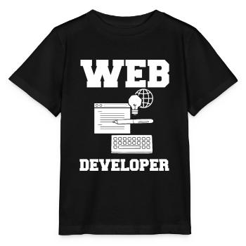 Web Development Web Developer Developer Manager - Stanley/Stella MINI CREATOR Kids’ T-Shirt - black - Front - Mikhail (115cm)
