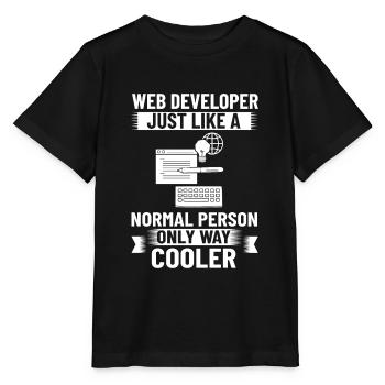 Web Development Web Developer Developer Manager - Stanley/Stella MINI CREATOR Kids’ T-Shirt - black - Front - Mikhail (115cm)