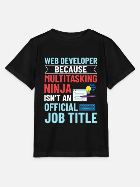Web Entwicklung Webentwickler Entwickler Manager - Stanley/Stella Kinder T-Shirt MINI CREATOR - Schwarz