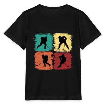 Eishockey Trikot Vintage - Stanley/Stella Kinder T-Shirt MINI CREATOR  - Schwarz - Vorne - Mikhail (115cm)