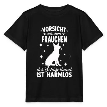 Lustiges Schäferhund Frauchen Motiv Hundeschule - Stanley/Stella Kinder T-Shirt MINI CREATOR  - Schwarz - Vorne - Mikhail (115cm)