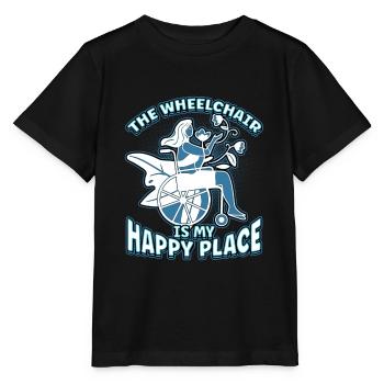 Handicap Wheelchair Design for an Amputation - Stanley/Stella MINI CREATOR Kids’ T-Shirt - black - Front - Mikhail (115cm)
