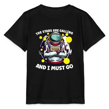 Astronaut Astronomy Solar System Space Kids - Stanley/Stella MINI CREATOR Kids’ T-Shirt - black - Front - Mikhail (115cm)