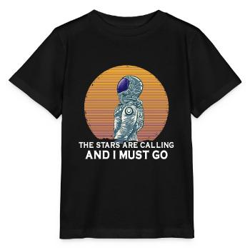 Astronaut Astronomy Solar System Space Kids - Stanley/Stella MINI CREATOR Kids’ T-Shirt - black - Front - Mikhail (115cm)