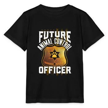 Agent de contrôle des animaux Futur contrôle des animaux - T-shirt bio MINI CREATOR Stanley/Stella Enfant - noir - Devant - Mikhail (115cm)