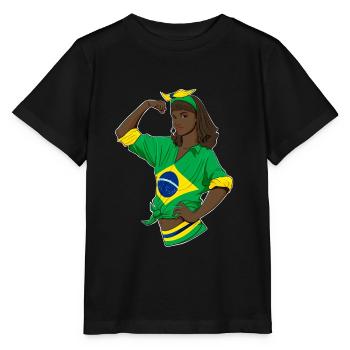 Fille brésilienne incassable I Héritage brésilien - T-shirt bio MINI CREATOR Stanley/Stella Enfant - noir - Devant - Mikhail (115cm)