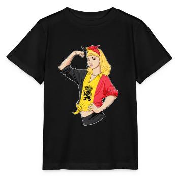 Belgian Girl Unbreakable I Belgian Heritage I - Stanley/Stella Kinder T-Shirt MINI CREATOR  - Schwarz - Vorne - Mikhail (115cm)