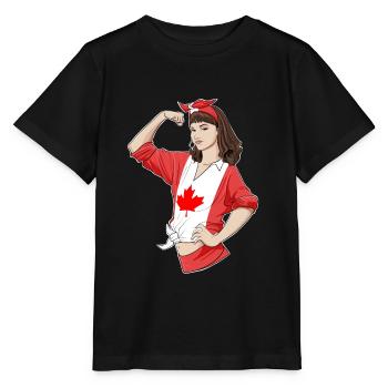 Canadian Girl Unbreakable I Canadian Heritage I - Stanley/Stella Kinder T-Shirt MINI CREATOR  - Schwarz - Vorne - Mikhail (115cm)