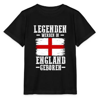 England Engländer Englisches - Stanley/Stella Kinder T-Shirt MINI CREATOR  - Schwarz - Vorne - Mikhail (115cm)