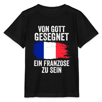 Frankreich Franzose Französisches - Stanley/Stella Kinder T-Shirt MINI CREATOR  - Schwarz - Vorne - Mikhail (115cm)