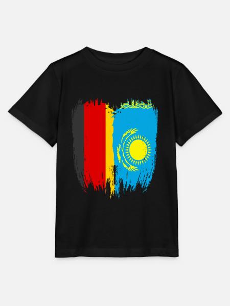Deutschland Flagge Kasachstan - Stanley/Stella Kinder T-Shirt MINI CREATOR - Schwarz