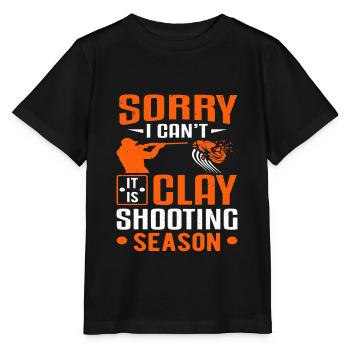 Shooting I Can’t Clay Skeet Saison de tir - T-shirt bio MINI CREATOR Stanley/Stella Enfant - noir - Devant - Mikhail (115cm)